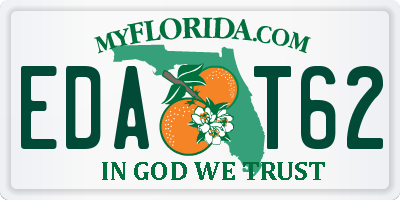 FL license plate EDAT62