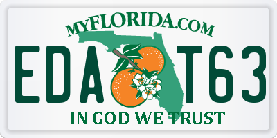 FL license plate EDAT63