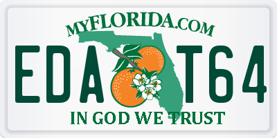 FL license plate EDAT64
