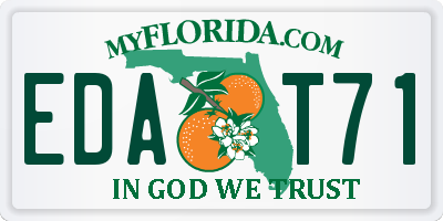 FL license plate EDAT71