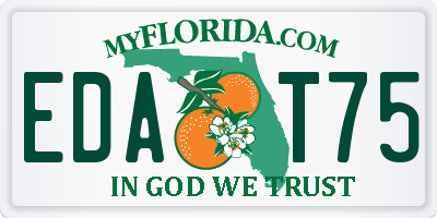 FL license plate EDAT75