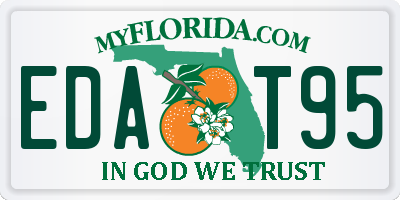 FL license plate EDAT95