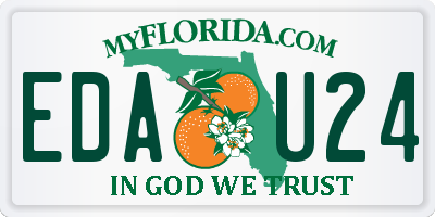 FL license plate EDAU24
