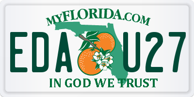 FL license plate EDAU27