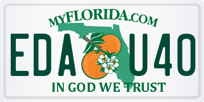 FL license plate EDAU40