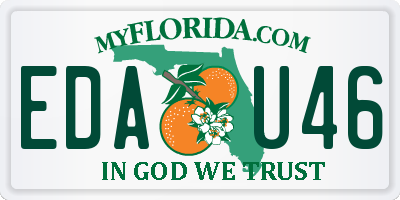 FL license plate EDAU46