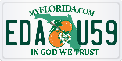 FL license plate EDAU59