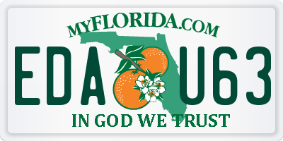 FL license plate EDAU63