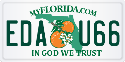 FL license plate EDAU66