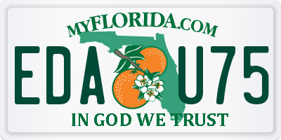FL license plate EDAU75