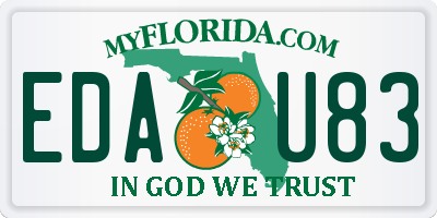 FL license plate EDAU83