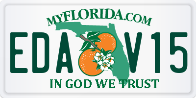 FL license plate EDAV15