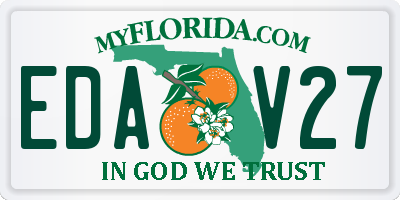 FL license plate EDAV27