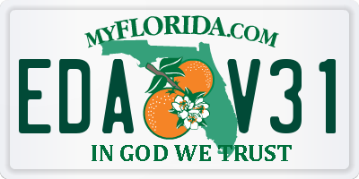FL license plate EDAV31