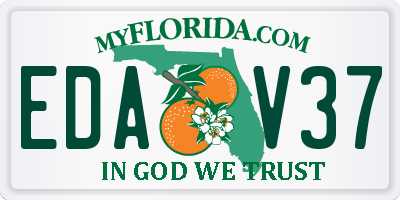 FL license plate EDAV37