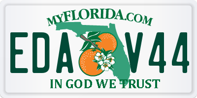 FL license plate EDAV44