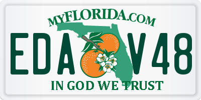 FL license plate EDAV48