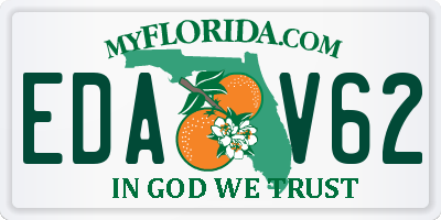FL license plate EDAV62