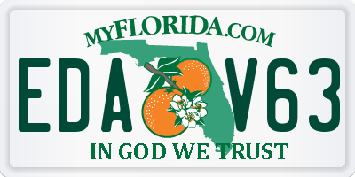 FL license plate EDAV63