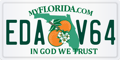 FL license plate EDAV64