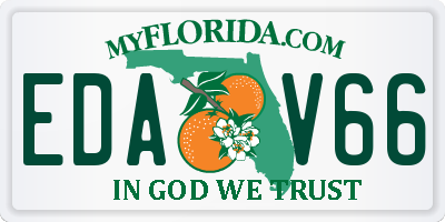 FL license plate EDAV66