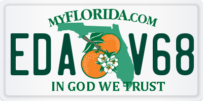 FL license plate EDAV68