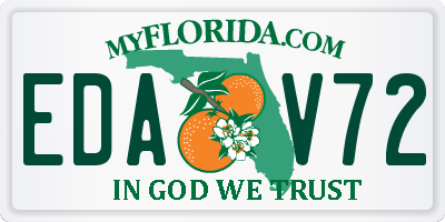 FL license plate EDAV72