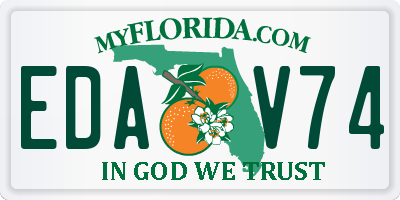FL license plate EDAV74