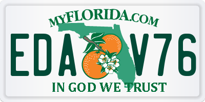 FL license plate EDAV76