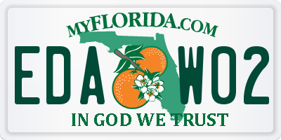 FL license plate EDAW02