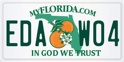 FL license plate EDAW04
