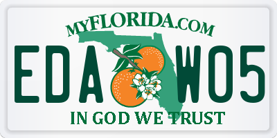 FL license plate EDAW05