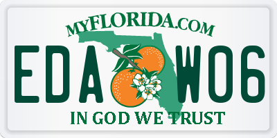 FL license plate EDAW06