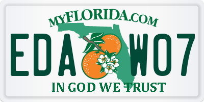 FL license plate EDAW07