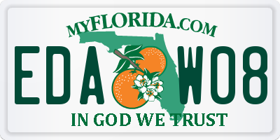 FL license plate EDAW08