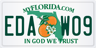 FL license plate EDAW09