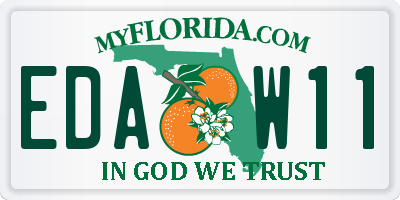 FL license plate EDAW11