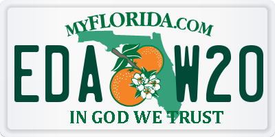 FL license plate EDAW20