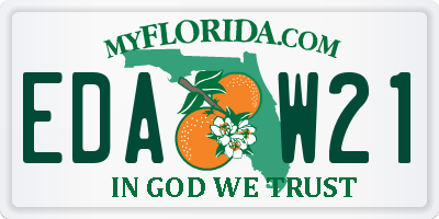 FL license plate EDAW21