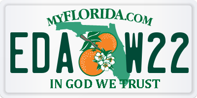 FL license plate EDAW22