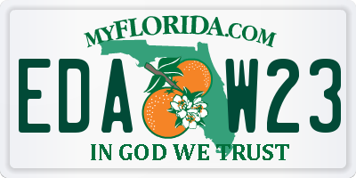 FL license plate EDAW23