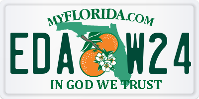 FL license plate EDAW24