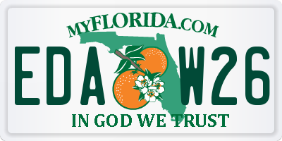 FL license plate EDAW26