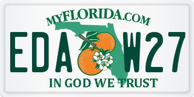 FL license plate EDAW27