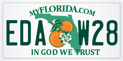 FL license plate EDAW28