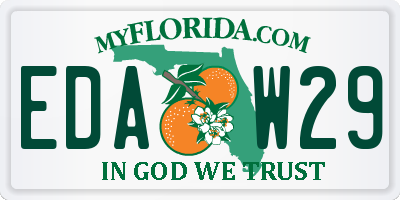 FL license plate EDAW29