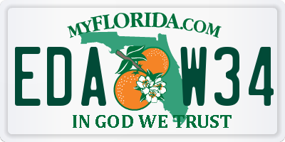 FL license plate EDAW34