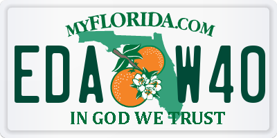 FL license plate EDAW40