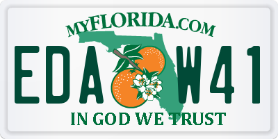 FL license plate EDAW41