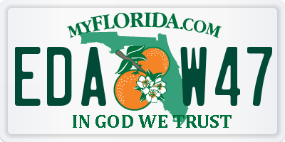 FL license plate EDAW47